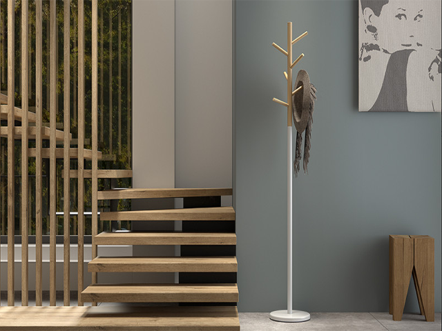 Porte-Manteaux Alba Blanc 171cm Porte-Manteaux Sur Pied Alba Blanc 171cm – Image 1