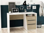 Bureau Jefferson Chêne & Blanc 127x55cm