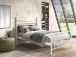 Tweepersoonsbed Sasha Wit Metaal 140x200cm