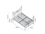 Tweepersoonsbed Sasha Zwart Metaal 160x200cm - Afbeelding 5