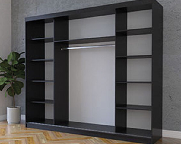 Dressing Extensible Chicago En Chêne - Portant Vêtements Avec Rideau - Fabriqué En France