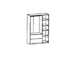 Armoire À Porte Battante 454.123 Blanc/Chéne – Image 4