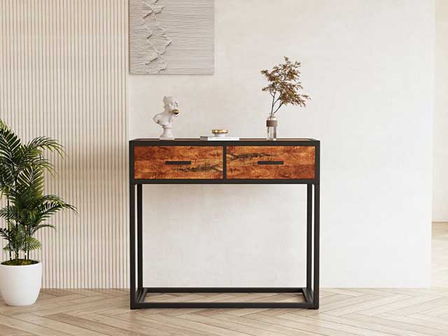 Console-Madeira-Avec-2-Tiroirs-90cm Console Madeira Avec 2 Tiroirs 90cm – Image 1